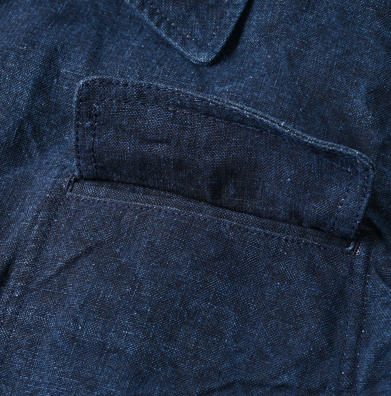 45R Indigo Linen Duck 908 Hunting Jacket