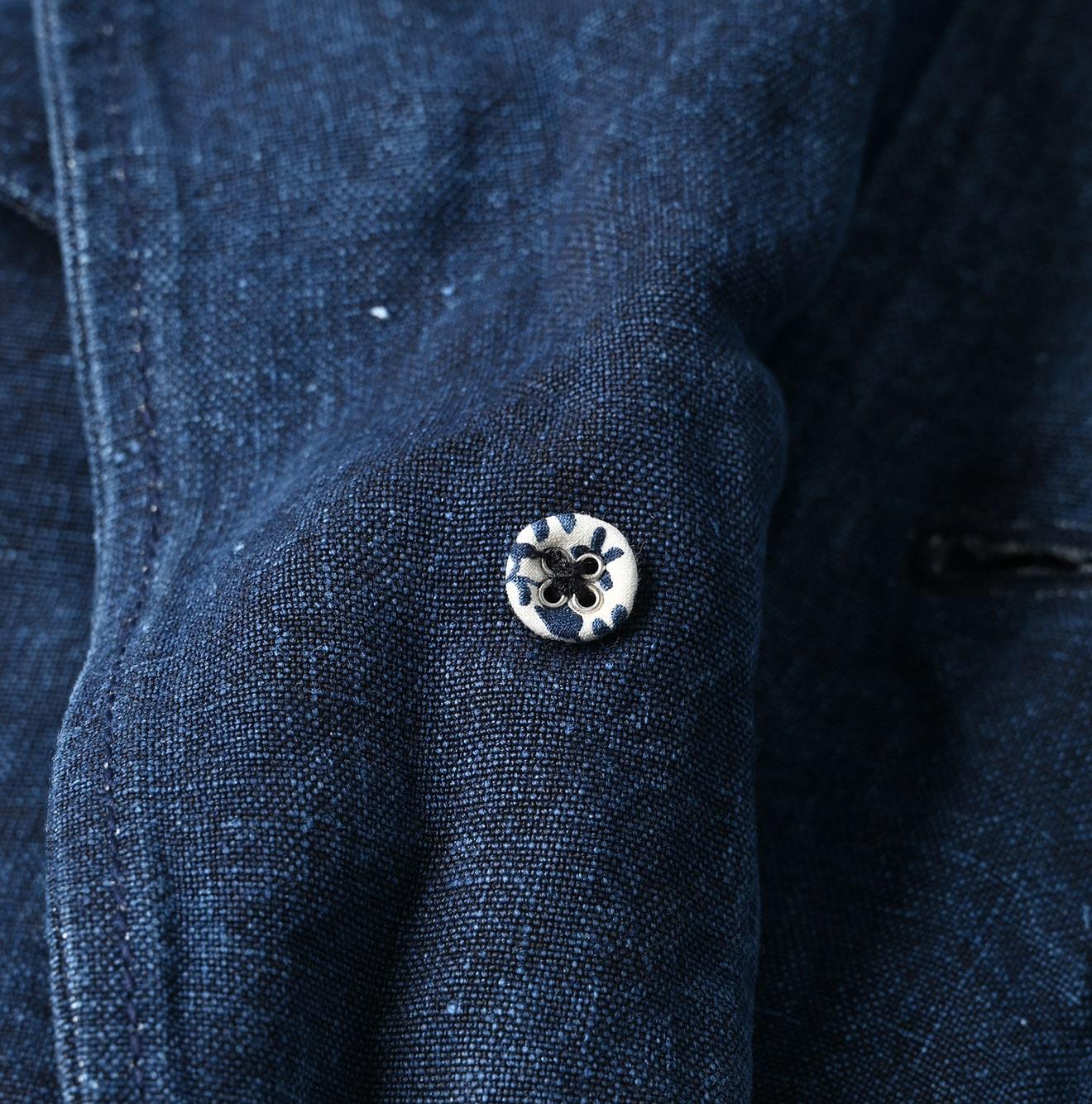 Indigo Linen Duck 908 Hunting Jacket - 45R by 45rpm studio