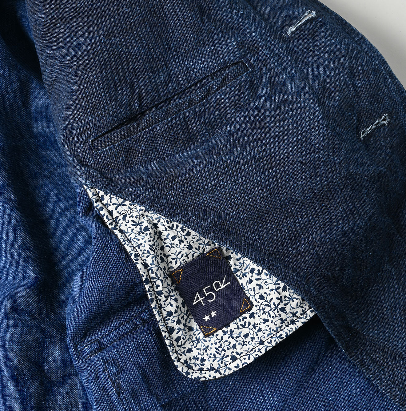 45R Indigo Linen Duck 908 Hunting Jacket