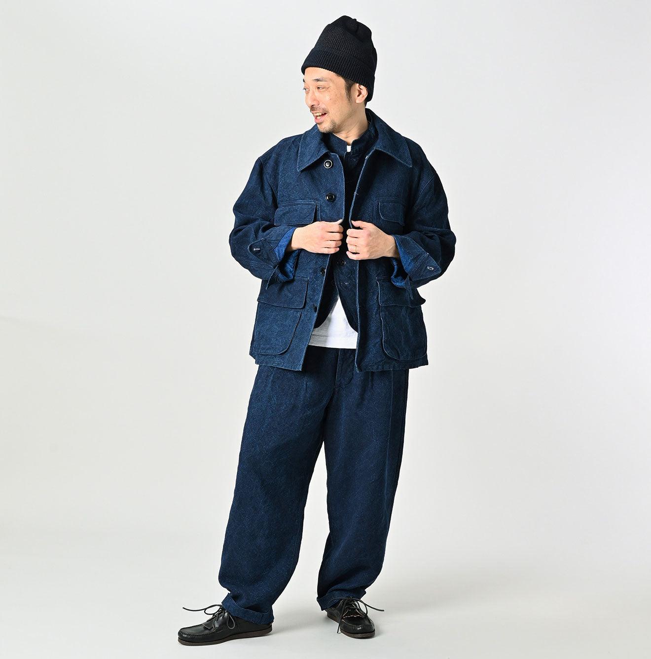 Indigo Linen Duck 908 Hunting Jacket - 45R by 45rpm studio - Image 3
