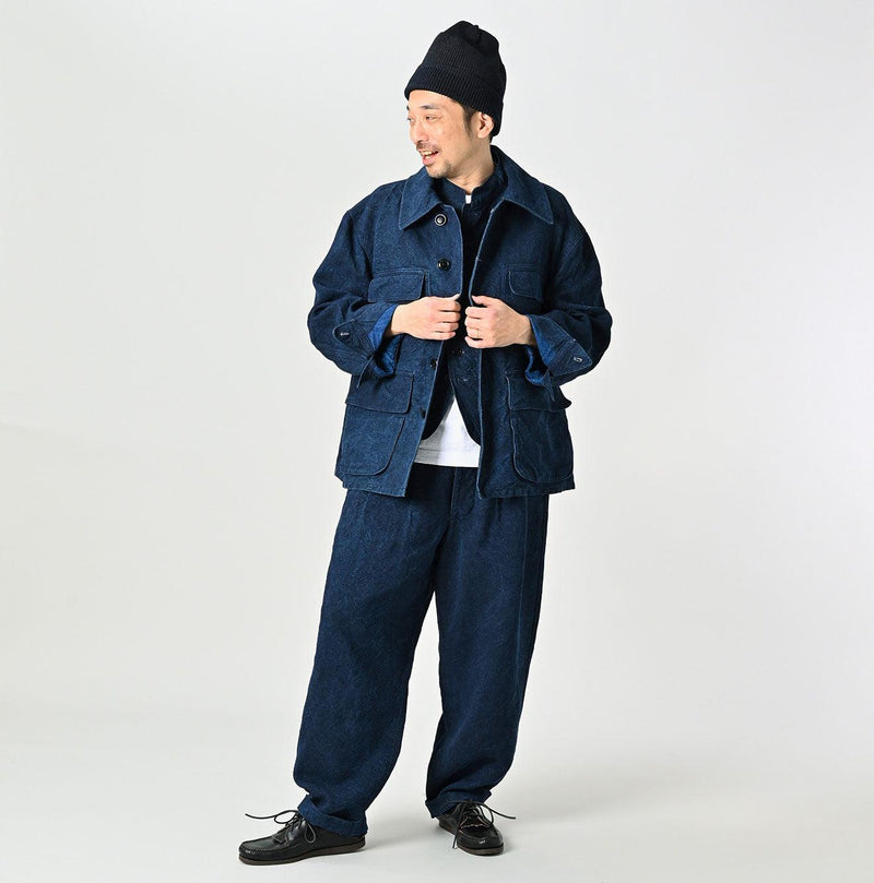 Indigo Linen Duck 908 Hunting Jacket - 45R by 45rpm studio - Image 3