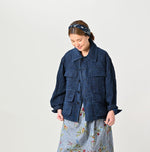 Indigo Linen Duck 908 Hunting Jacket - 45R by 45rpm studio