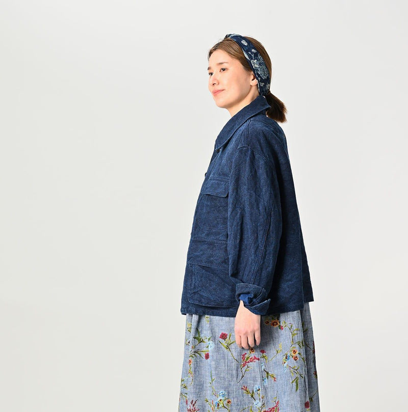 Indigo Linen Duck 908 Hunting Jacket - 45R by 45rpm studio - Image 5
