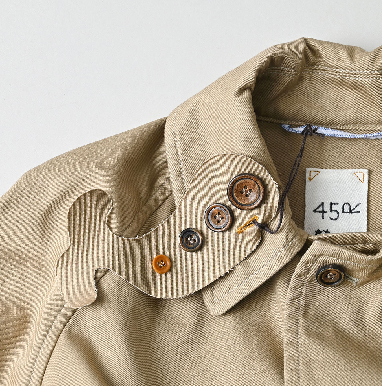 Two-Ply Chino 908 Bal Collar Coat | 45R Official Online Store