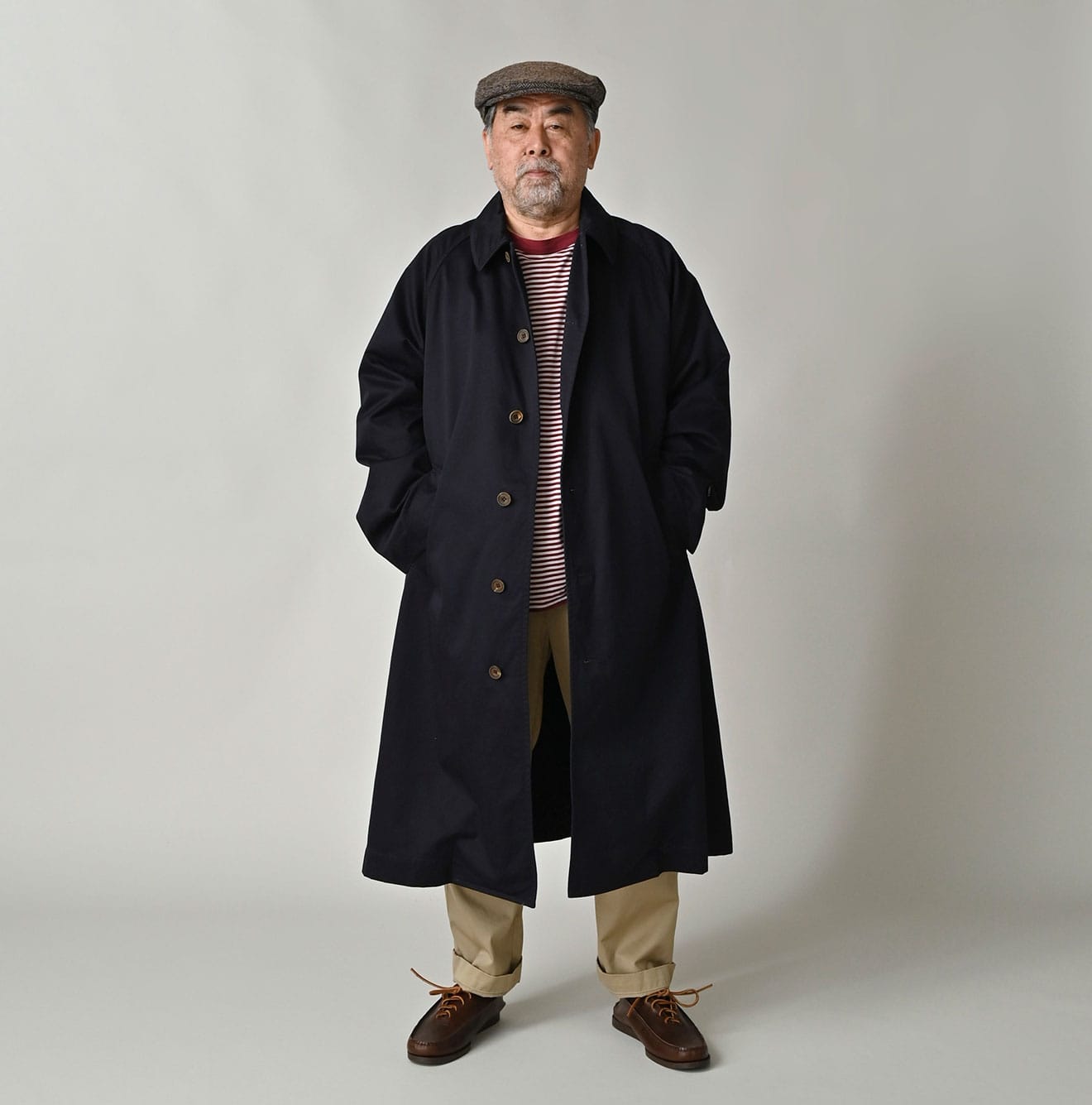 Two-Ply Chino 908 Bal Collar Coat | 45R Official Online Store
