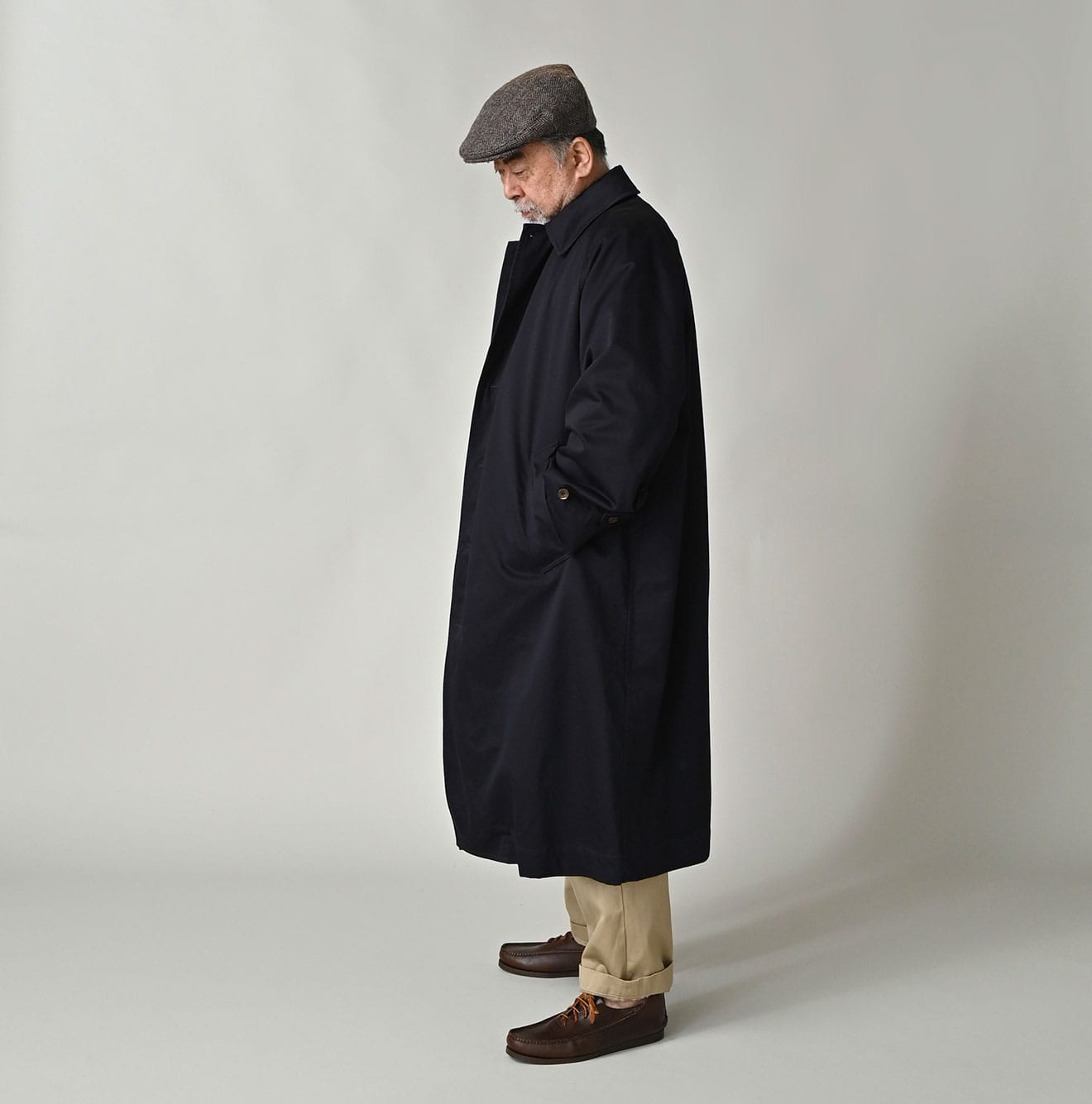 Two-Ply Chino 908 Bal Collar Coat | 45R Official Online Store