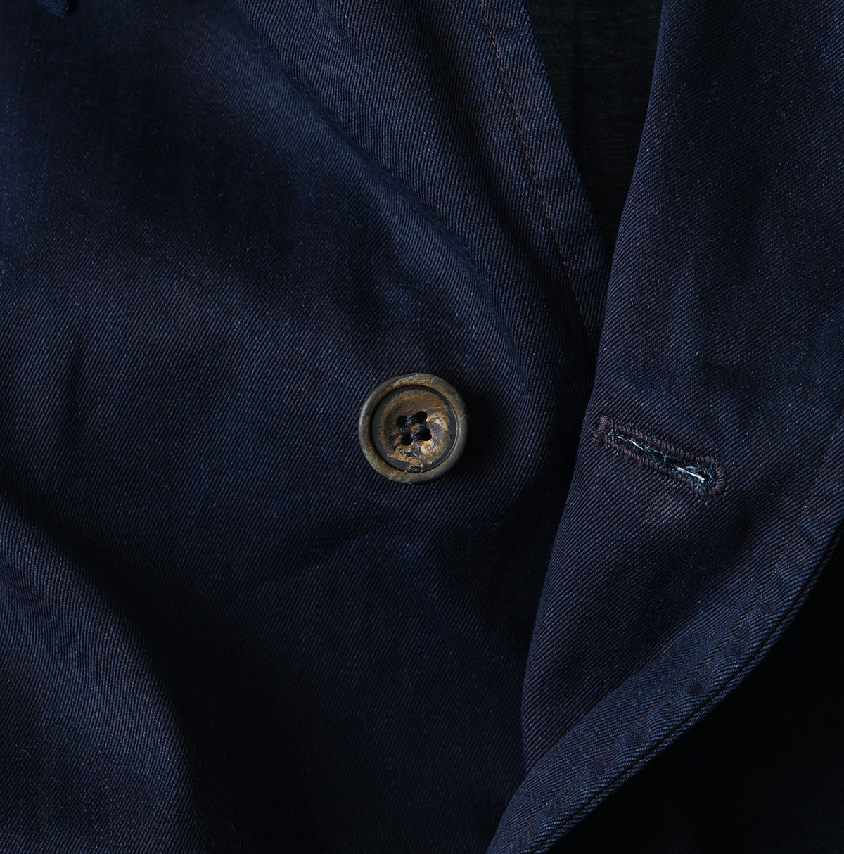 45R Indigo Two-Ply Chino 908 Bal Collar Coat