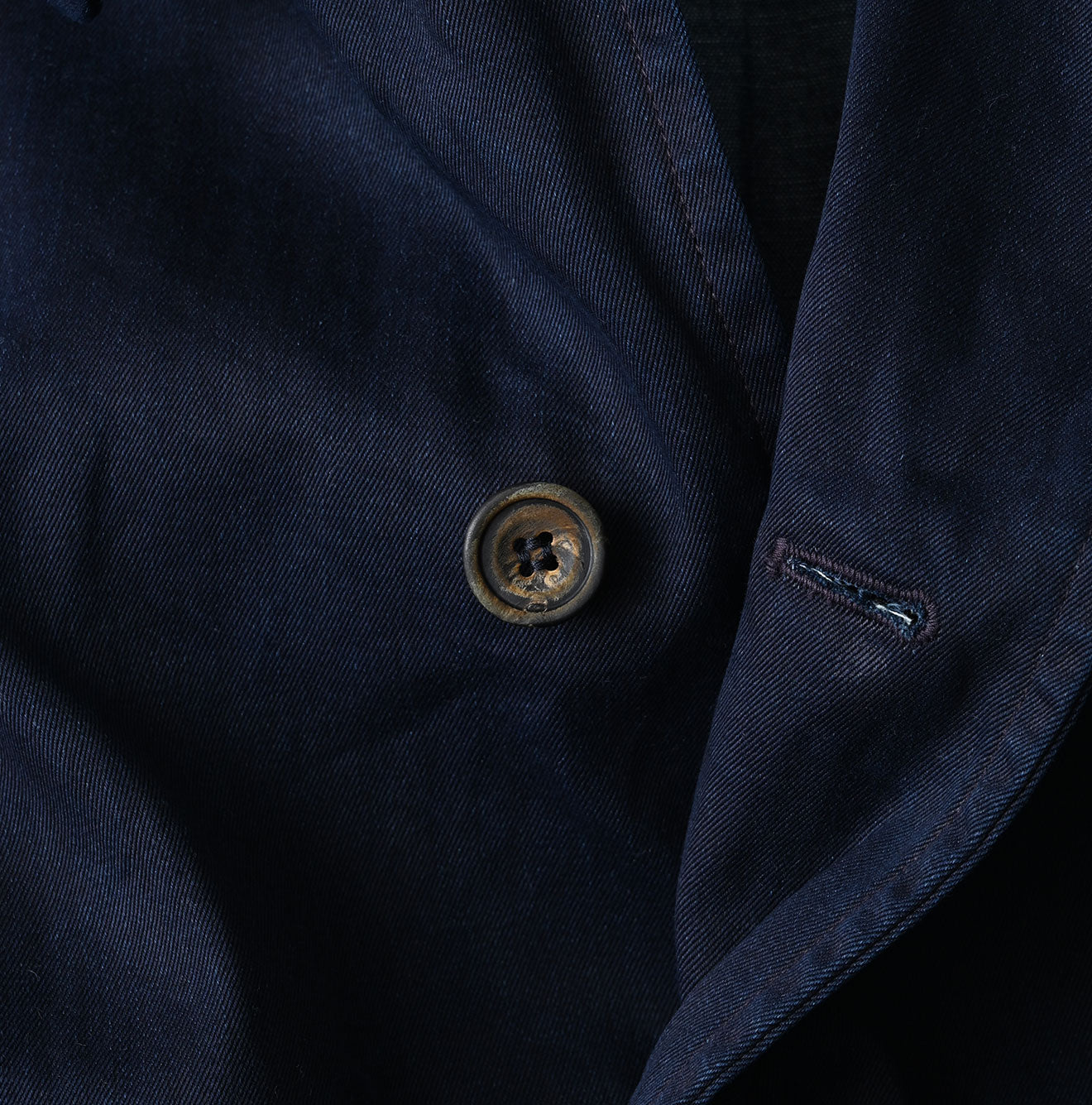 45R Indigo Two-Ply Chino 908 Bal Collar Coat