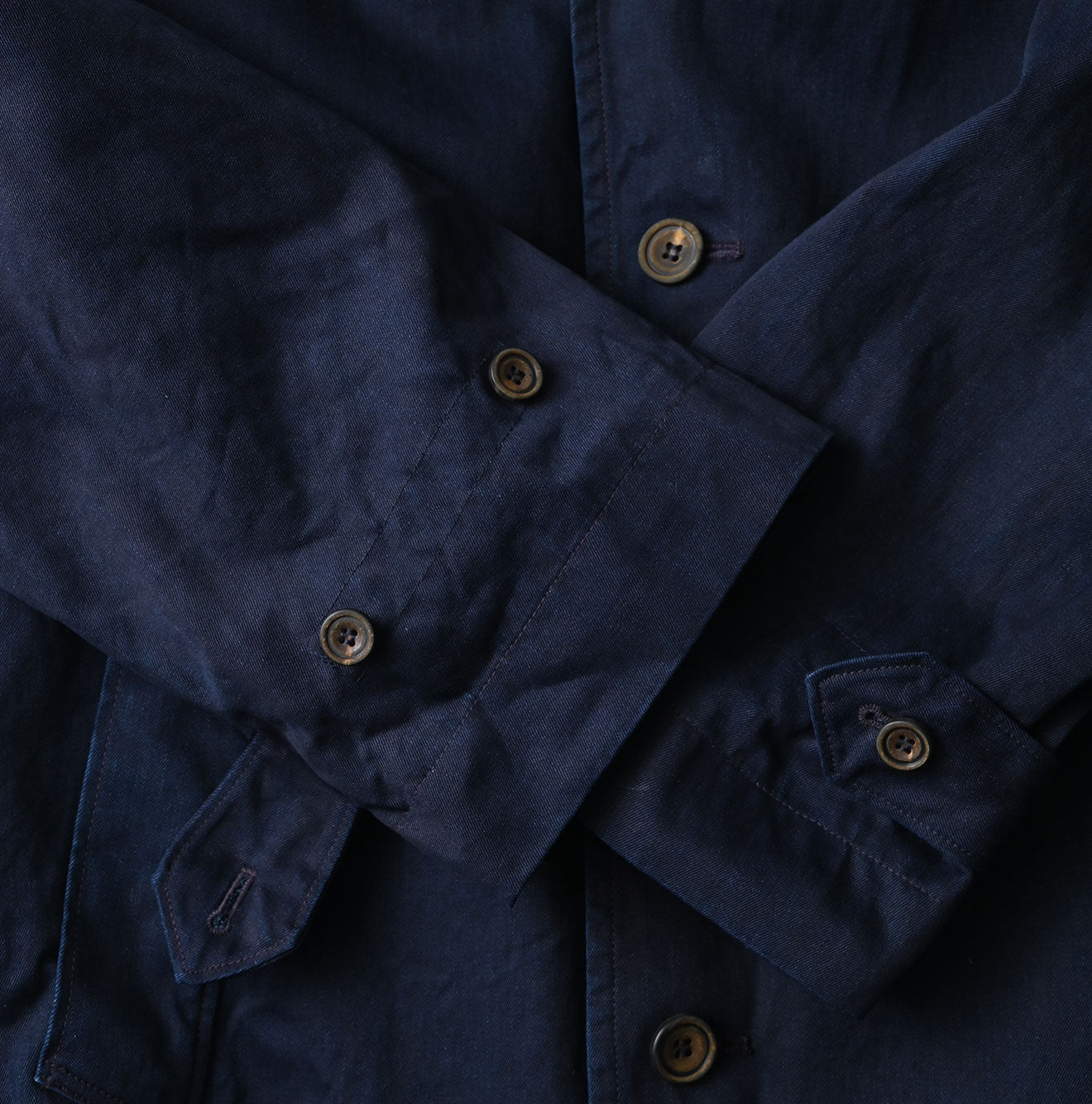 45R Indigo Two-Ply Chino 908 Bal Collar Coat - Image 15
