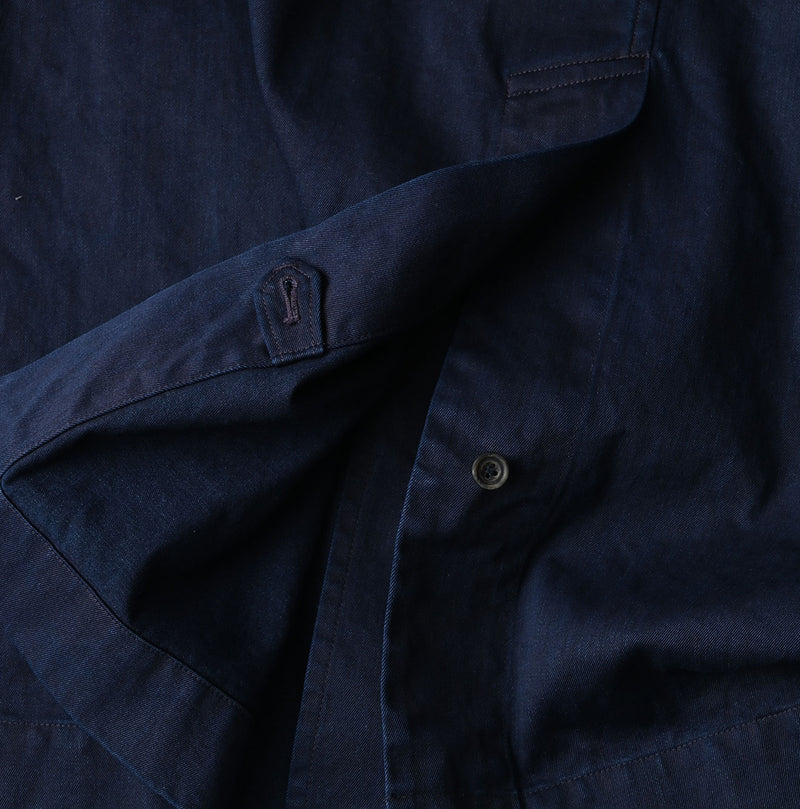 45R Indigo Two-Ply Chino 908 Bal Collar Coat - Image 19