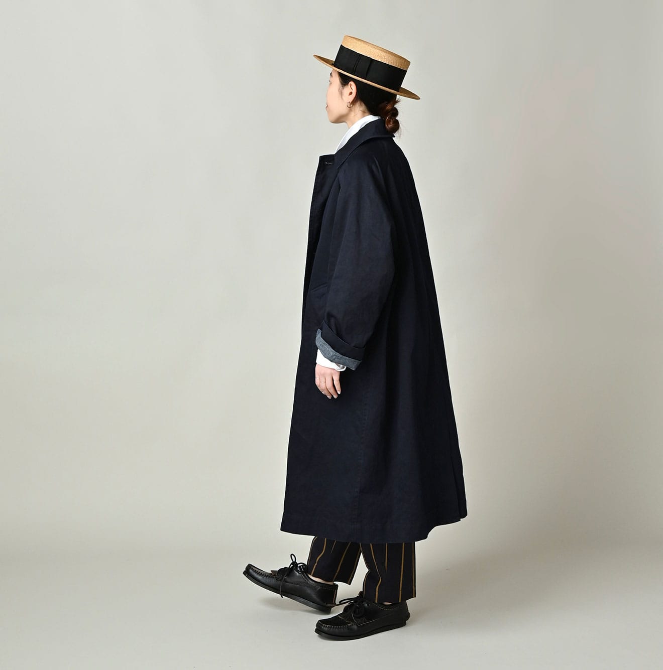 45R Indigo Two-Ply Chino 908 Bal Collar Coat