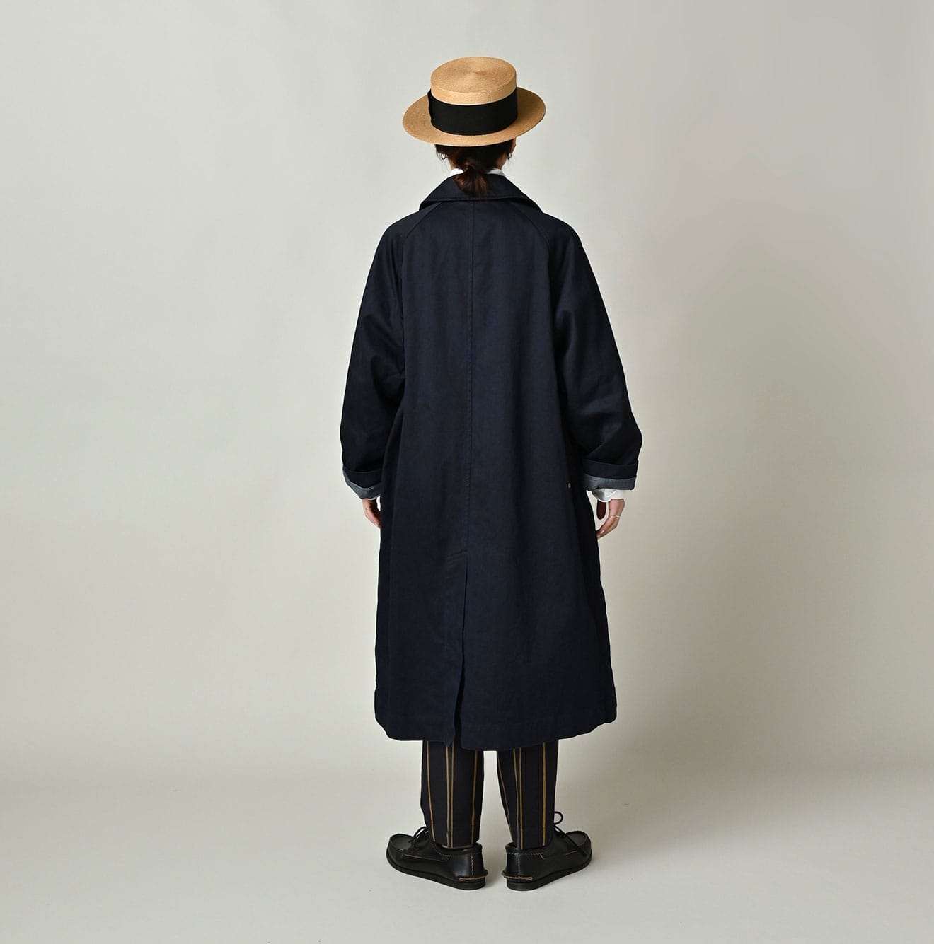 45R Indigo Two-Ply Chino 908 Bal Collar Coat