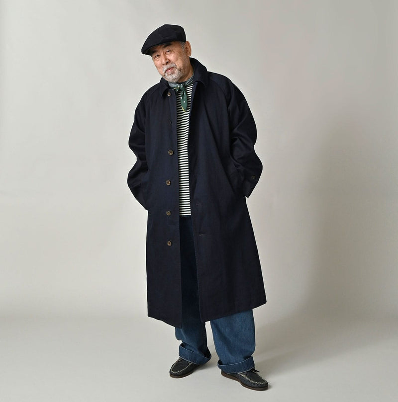 45R Indigo Two-Ply Chino 908 Bal Collar Coat