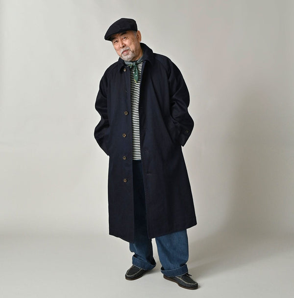 45R Indigo Two-Ply Chino 908 Bal Collar Coat