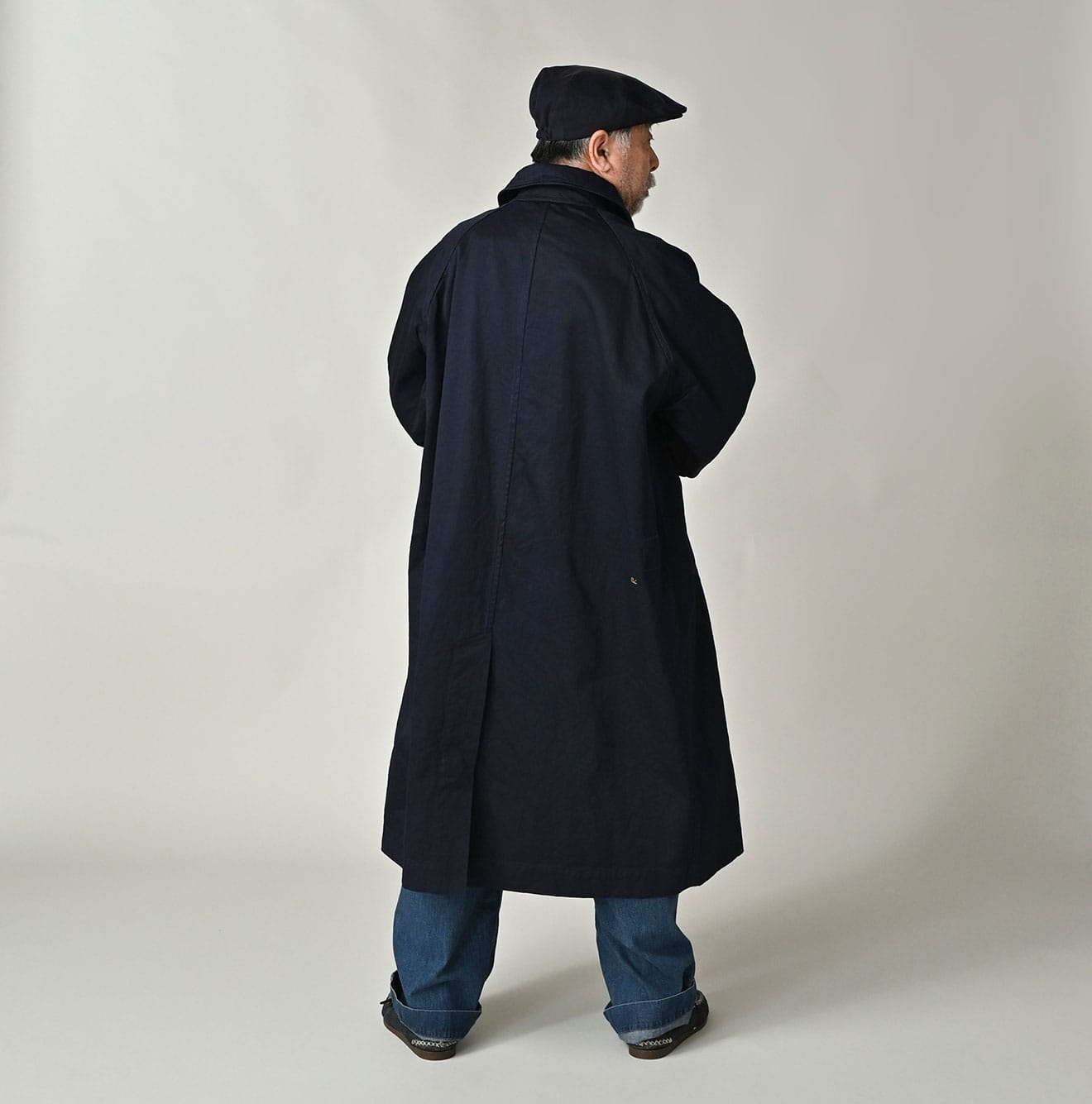 45R Indigo Two-Ply Chino 908 Bal Collar Coat