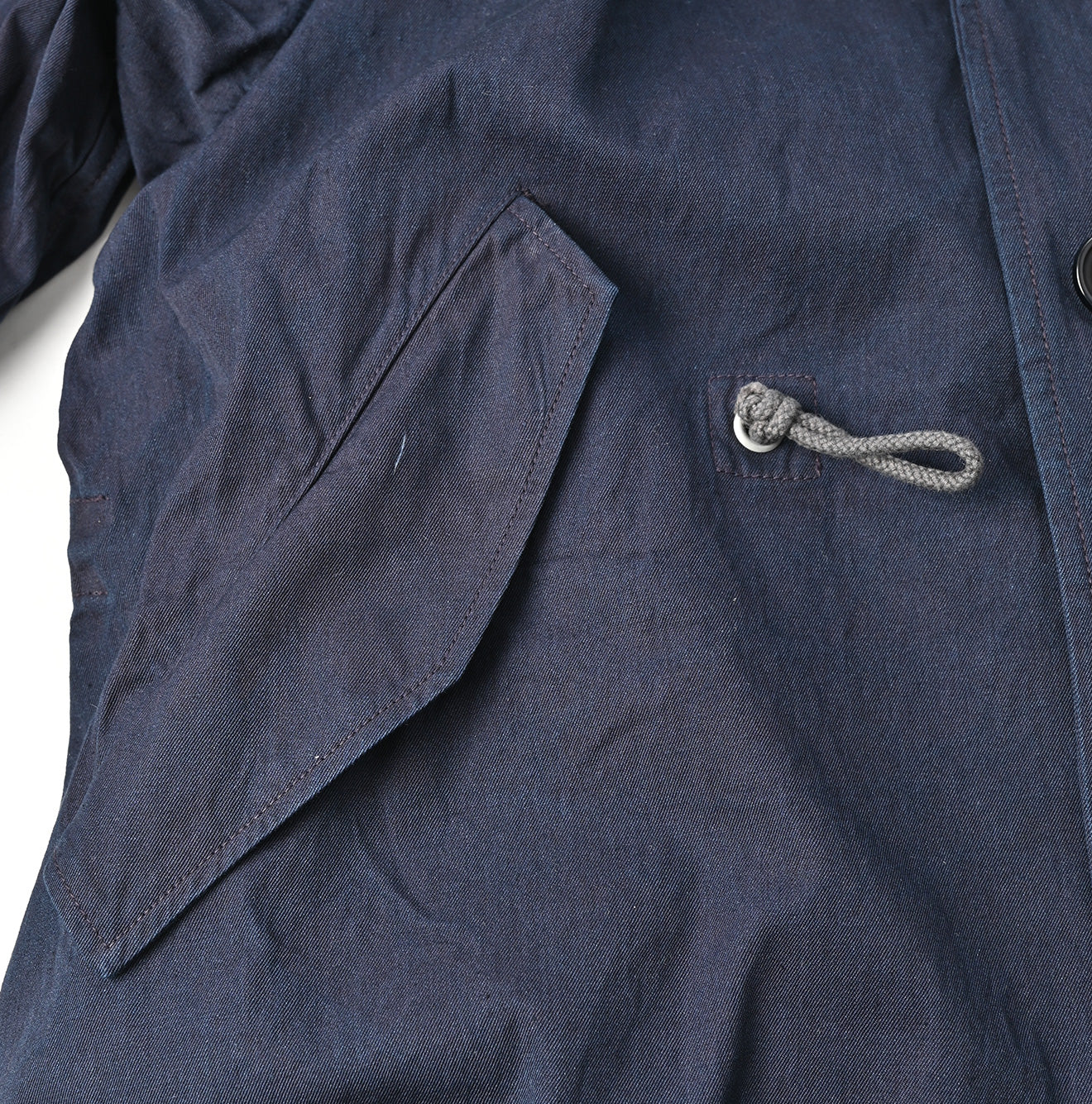 Indigo Gabardine 908 Mods Balmacaan Coat