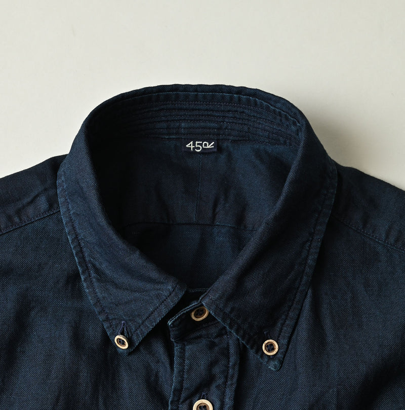 45R Indigo Supima Oxford 908 Loafer Shirt - Image 16