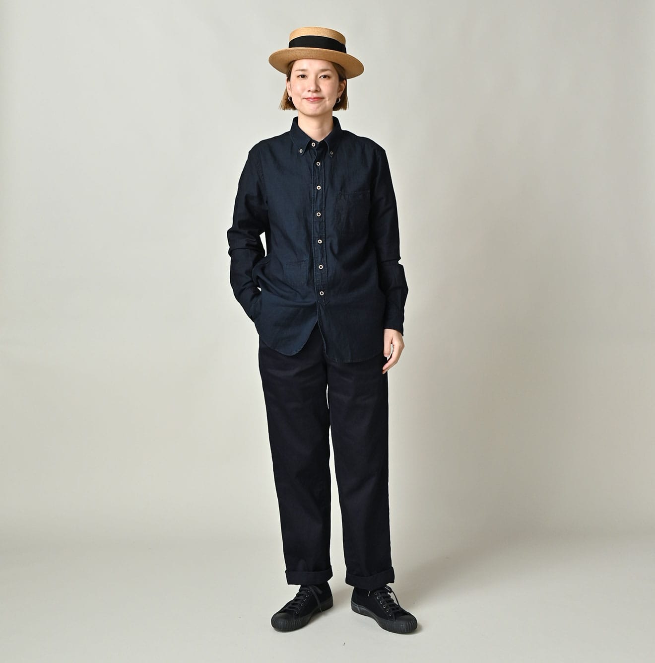 45R Indigo Supima Oxford 908 Loafer Shirt - Image 2