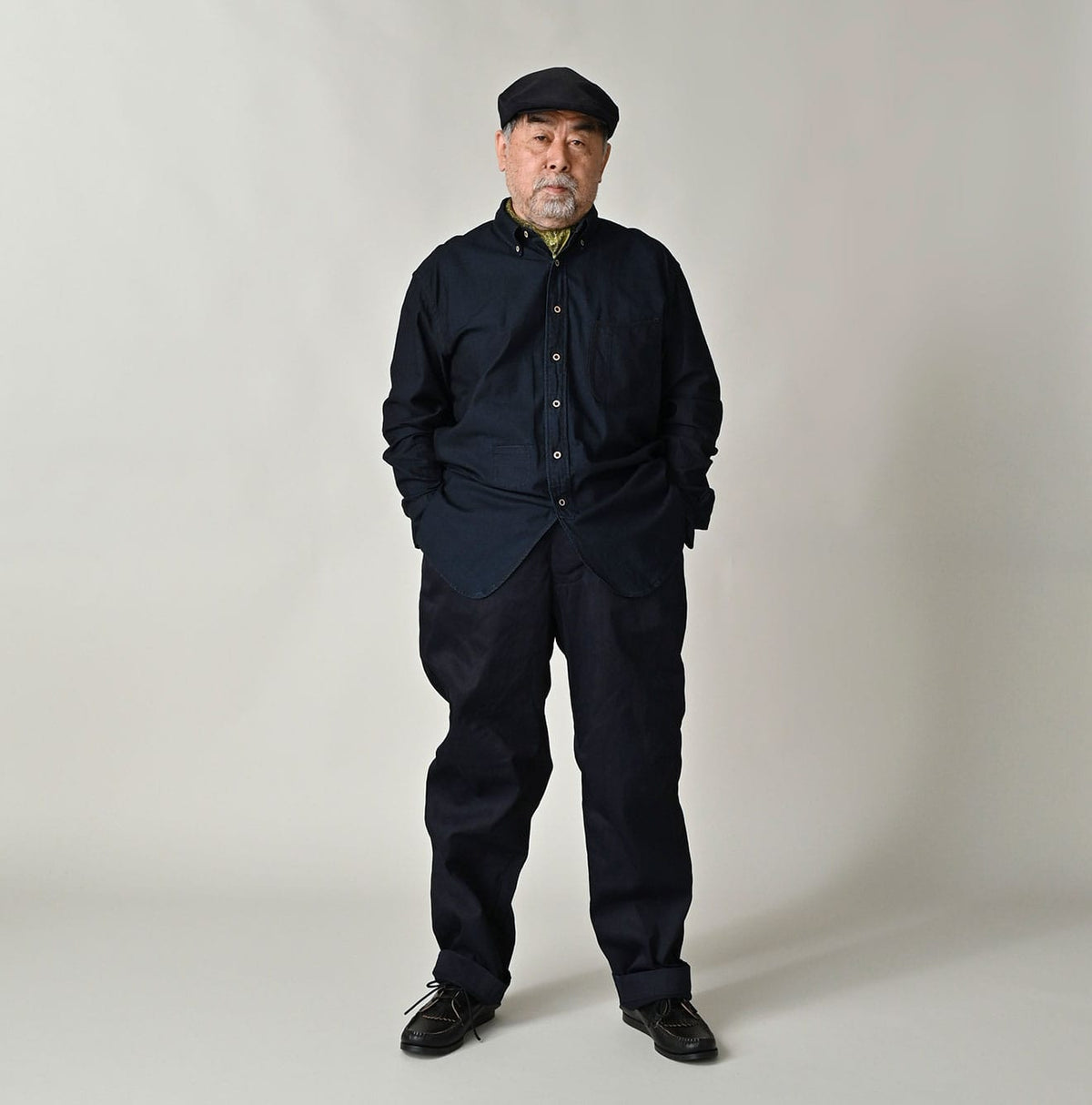 45R Indigo Supima Oxford 908 Loafer Shirt