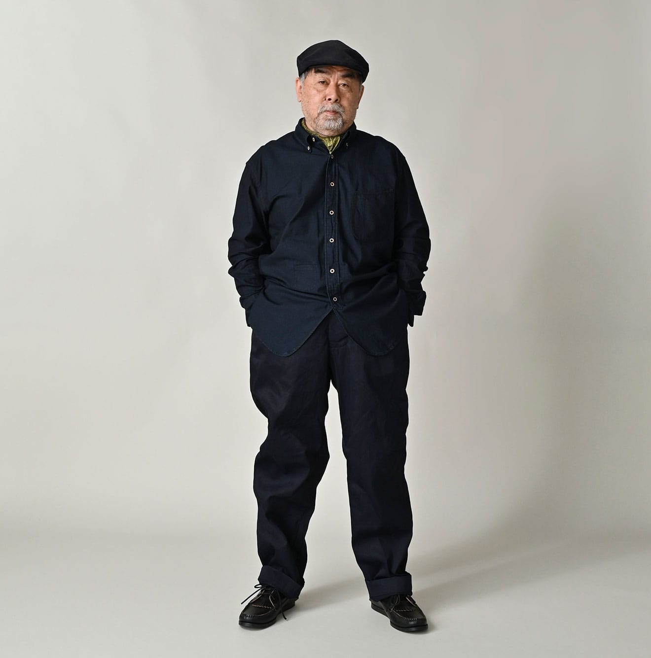 45R Indigo Supima Oxford 908 Loafer Shirt - Image 3