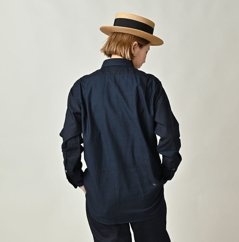 45R Indigo Supima Oxford 908 Loafer Shirt - Image 6