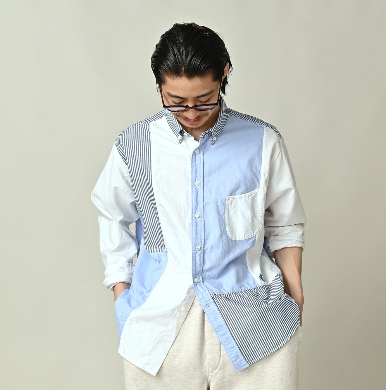 45R Supima Oxford 908 Happy Ocean Sail Shirt