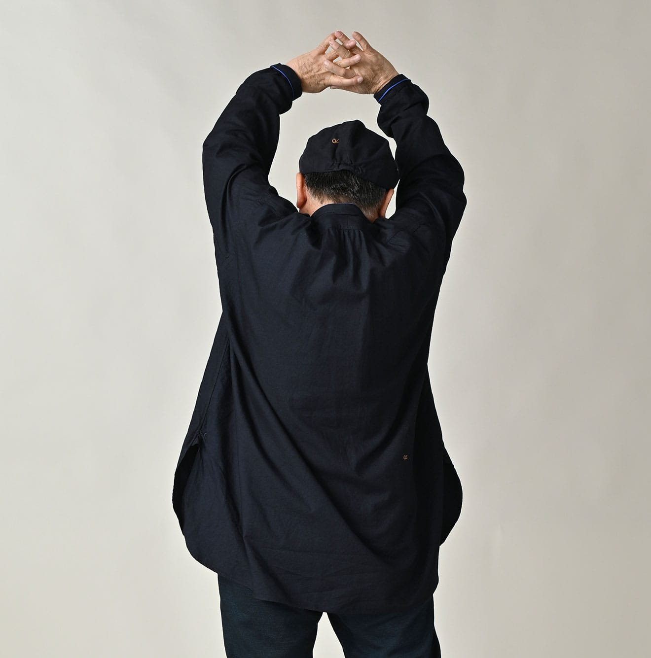 45R Indigo Supima Oxford 908 Pajama Shirt - Image 9