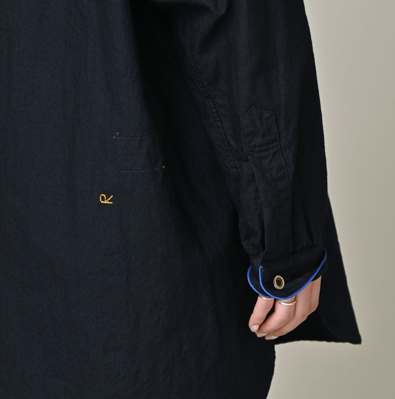 45R Indigo Supima Oxford 908 Pajama Shirt - Image 13