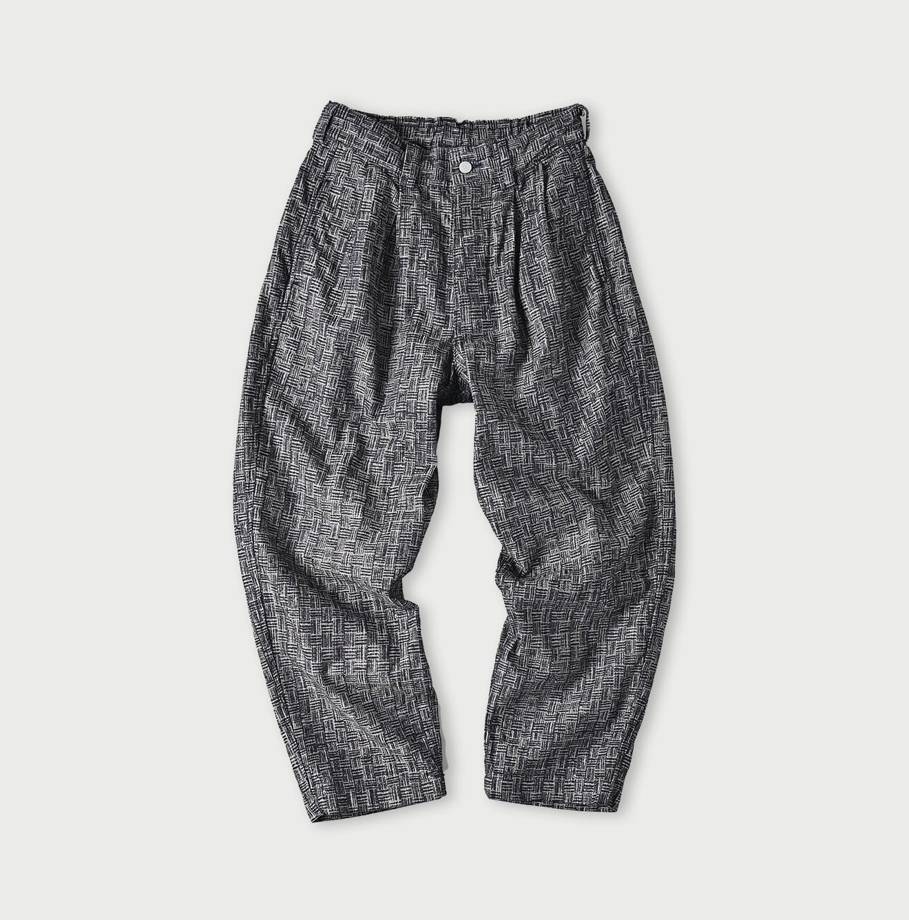 Indigo Sankuzushi Jacquard Denim Pegtop Pants