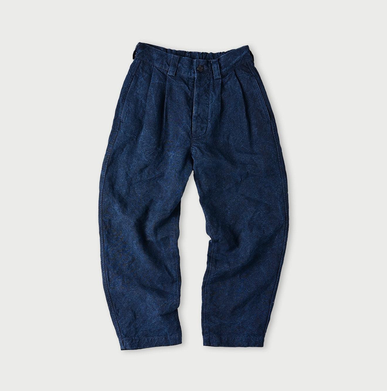Indigo Linen Duck 908 Pegtop Pants - 45R by 45rpm studio - Image 1