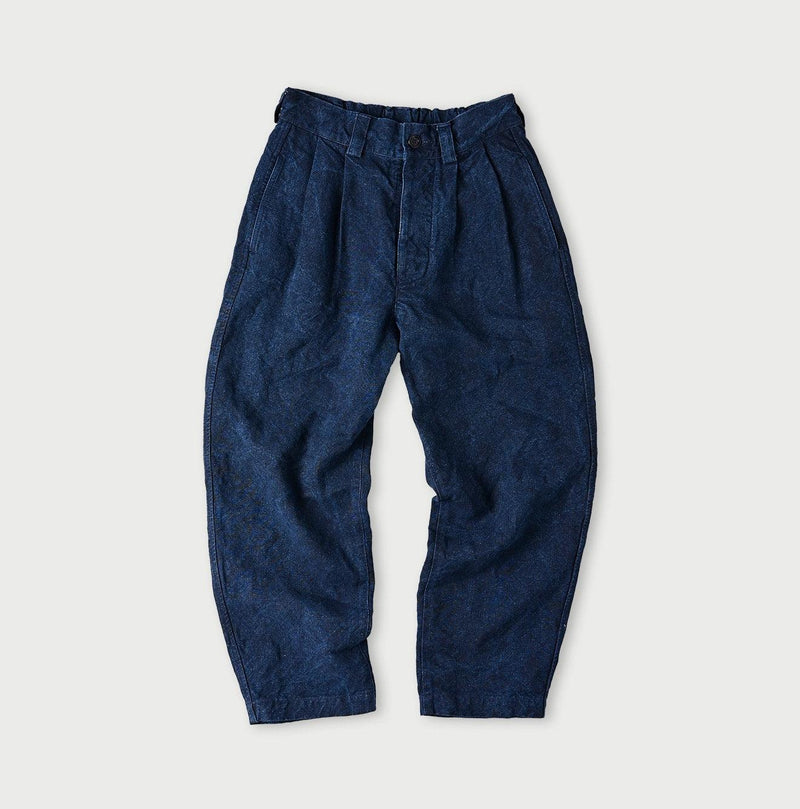 Indigo Linen Duck 908 Pegtop Pants - 45R by 45rpm studio - Image 1