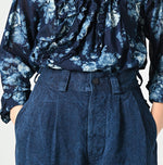 Indigo Linen Duck 908 Pegtop Pants - 45R by 45rpm studio