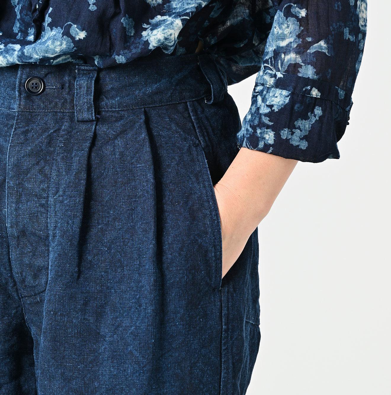 Indigo Linen Duck 908 Pegtop Pants - 45R by 45rpm studio - Image 11