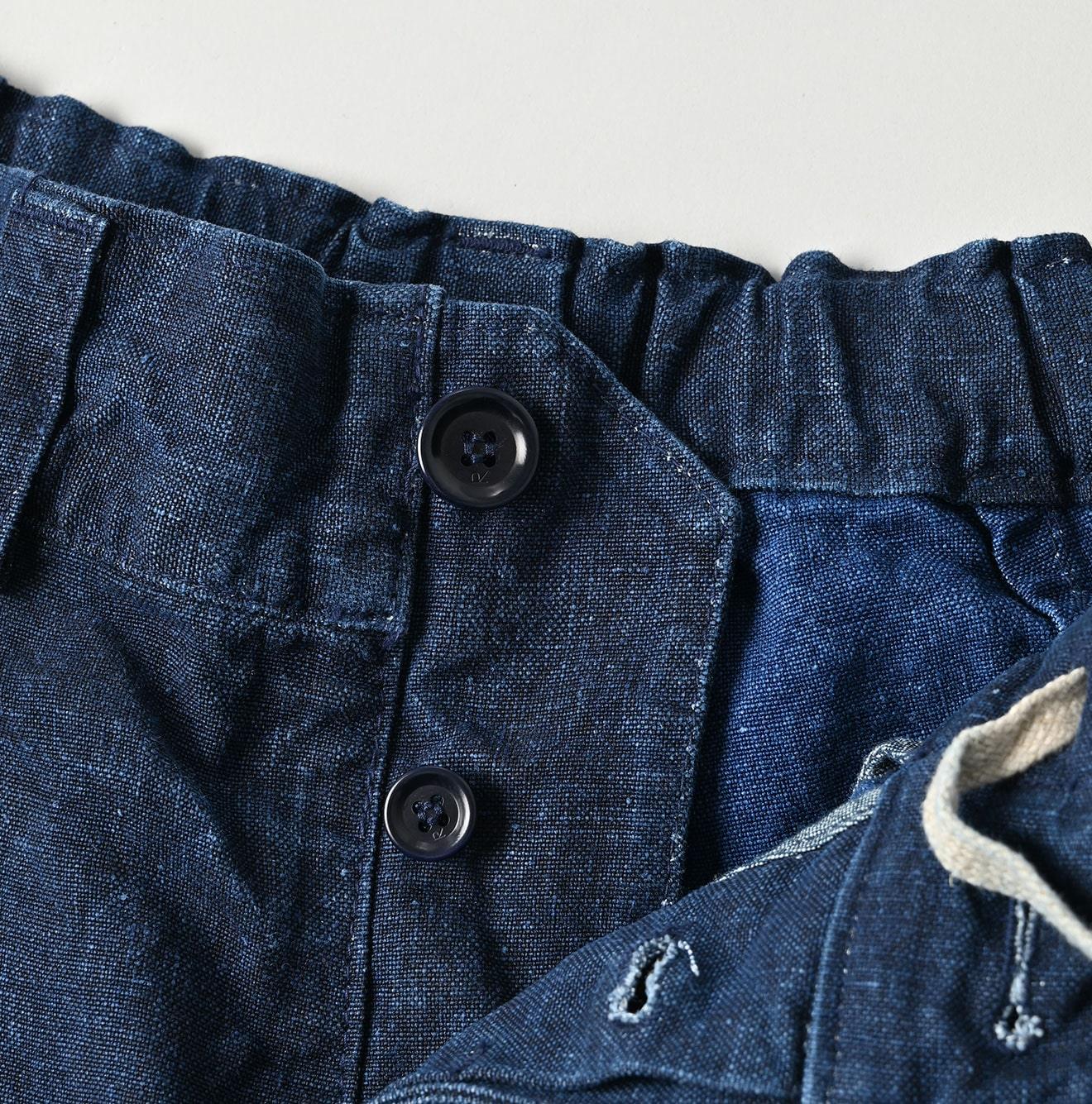 Indigo Linen Duck 908 Pegtop Pants – 45R GLOBAL