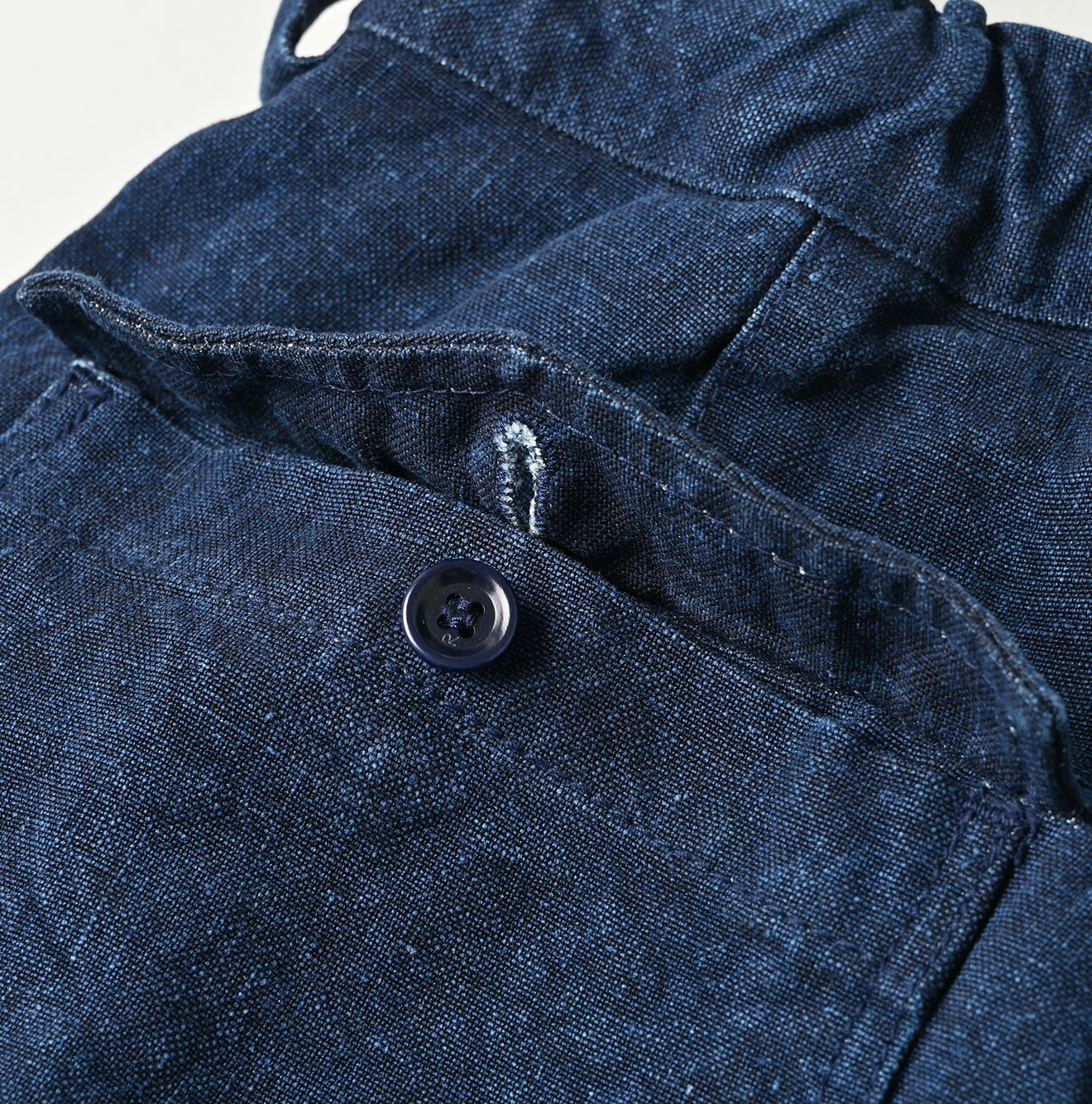 45R Indigo Linen Duck 908 Pegtop Pants