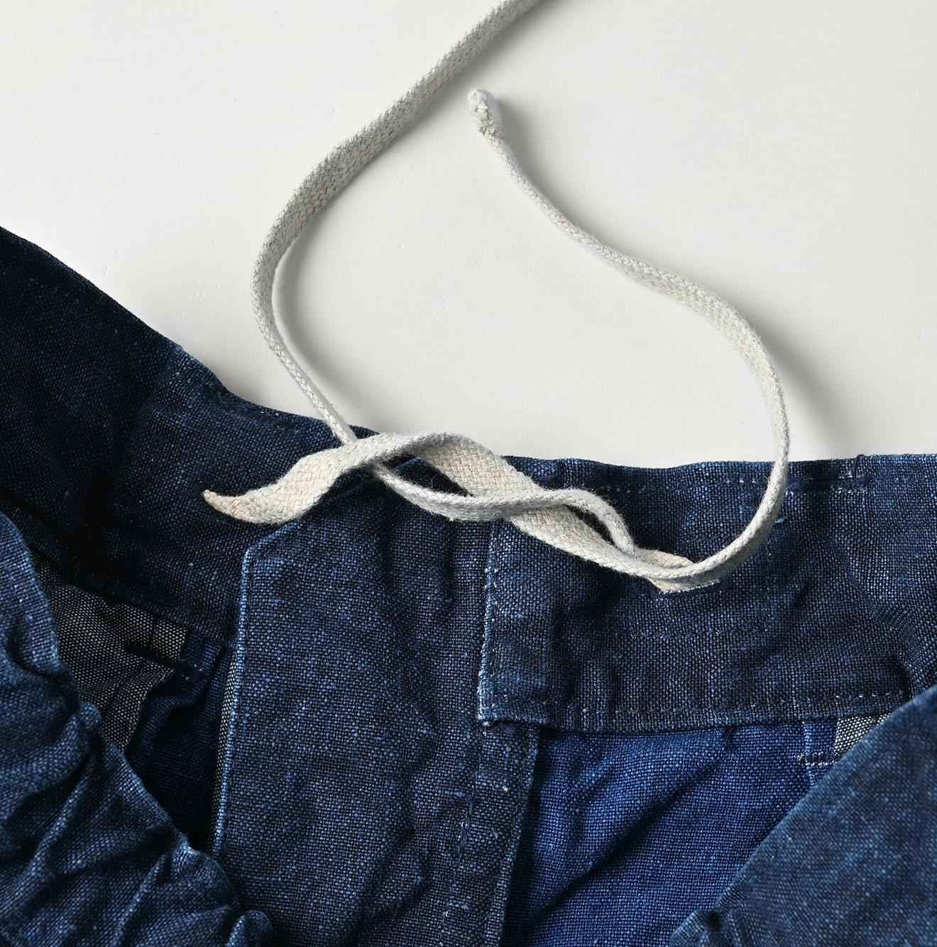 Indigo Linen Duck 908 Pegtop Pants - 45R by 45rpm studio
