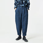 Indigo Linen Duck 908 Pegtop Pants - 45R by 45rpm studio