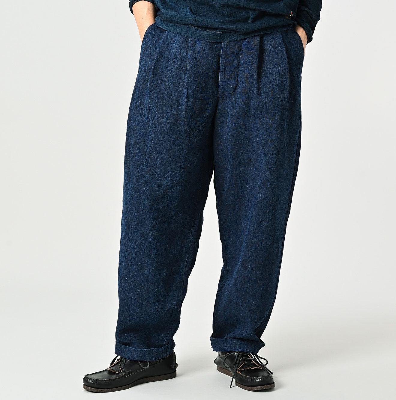 Indigo Linen Duck 908 Pegtop Pants - 45R by 45rpm studio - Image 7