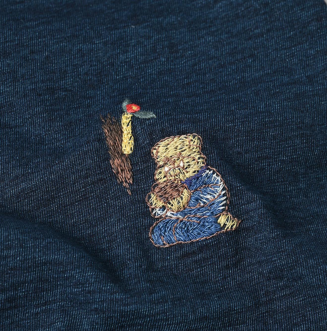 Indigo Otemaechodai Bull 908 Embroidery T-shirt - 45R by 45rpm studio - Image 14