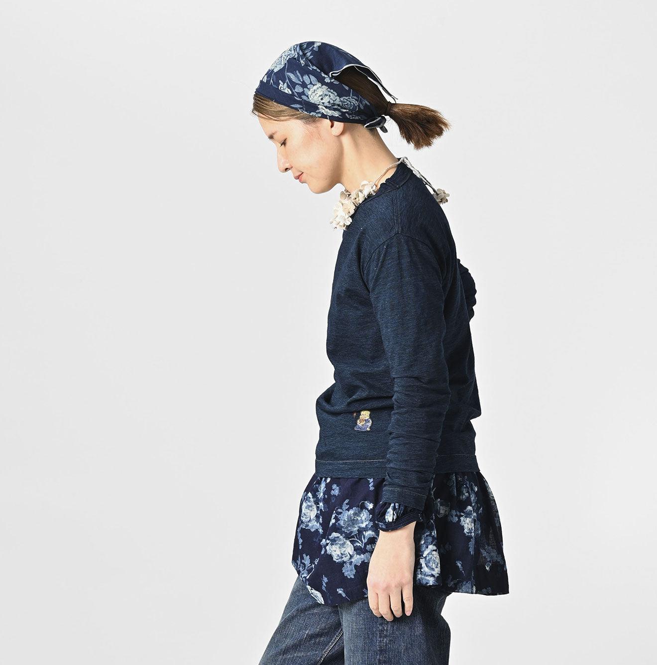 Indigo Otemaechodai Bull 908 Embroidery T-shirt - 45R by 45rpm studio - Image 5