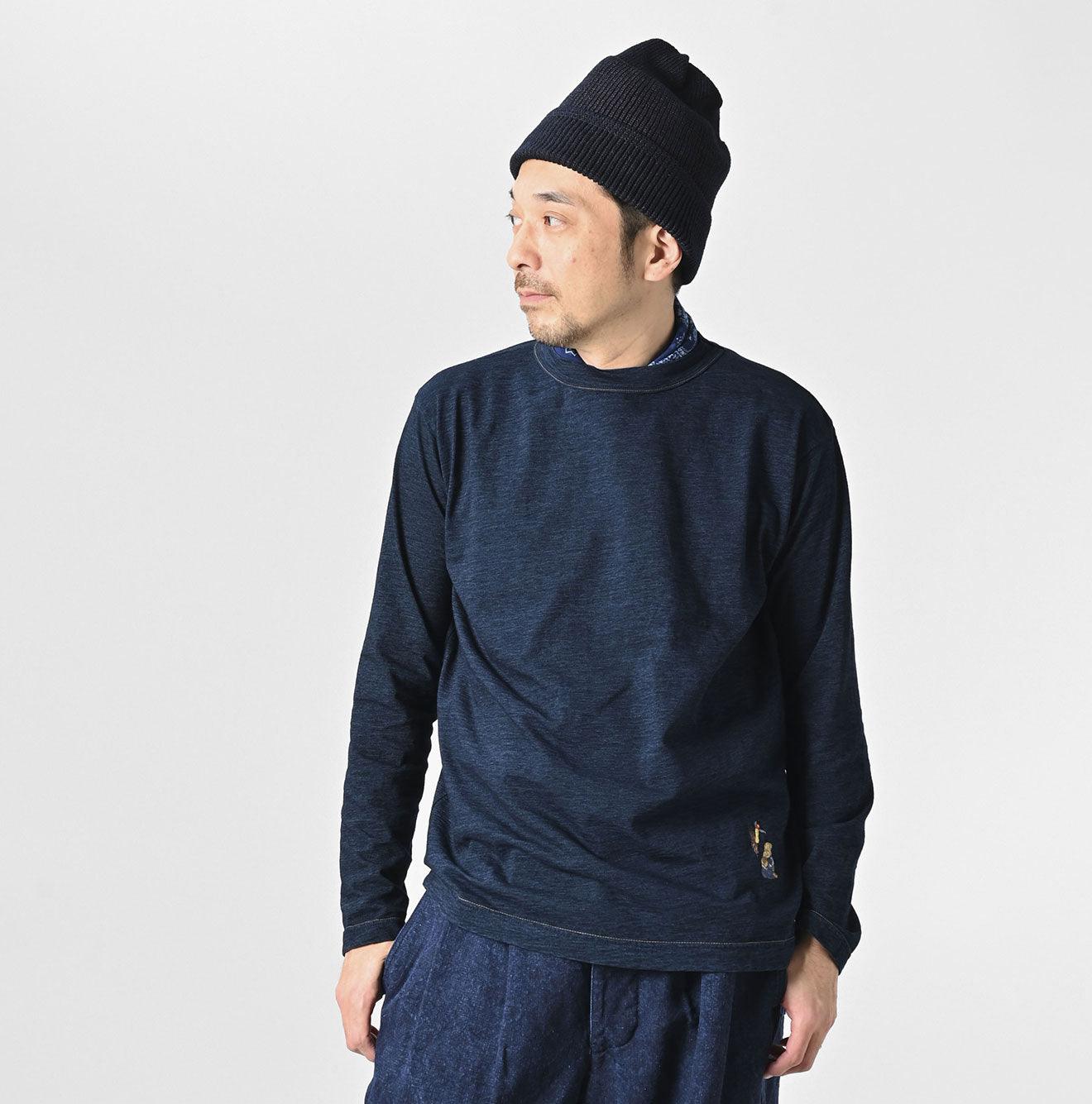 Indigo Otemaechodai Bull 908 Embroidery T-shirt - 45R by 45rpm studio - Image 7