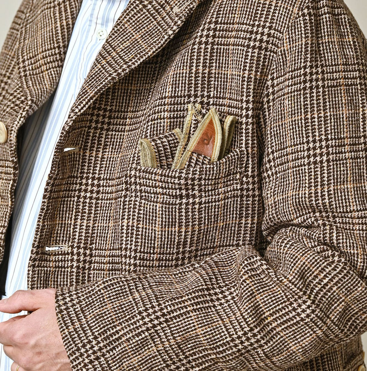 45R Cotton Linen Tweed Tie