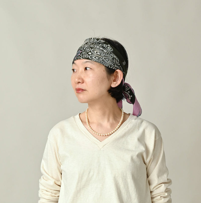 45R Silk Paisley Big Bandana