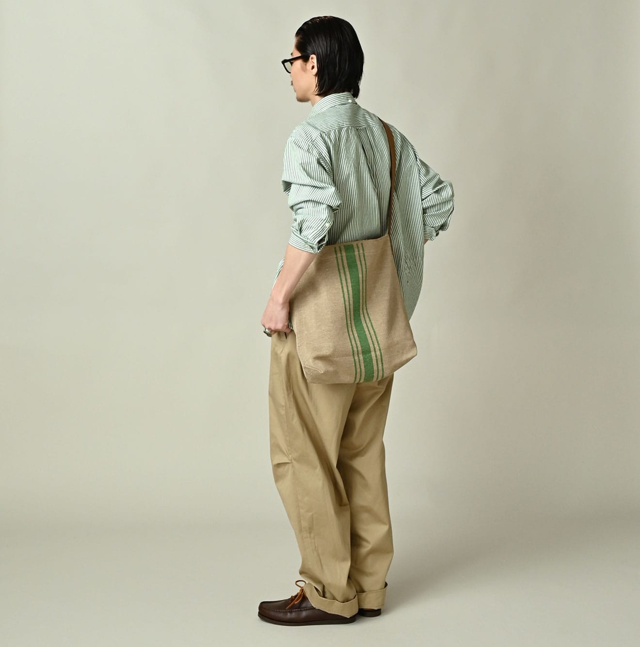 45R Jacquard Stripe Tote Bag