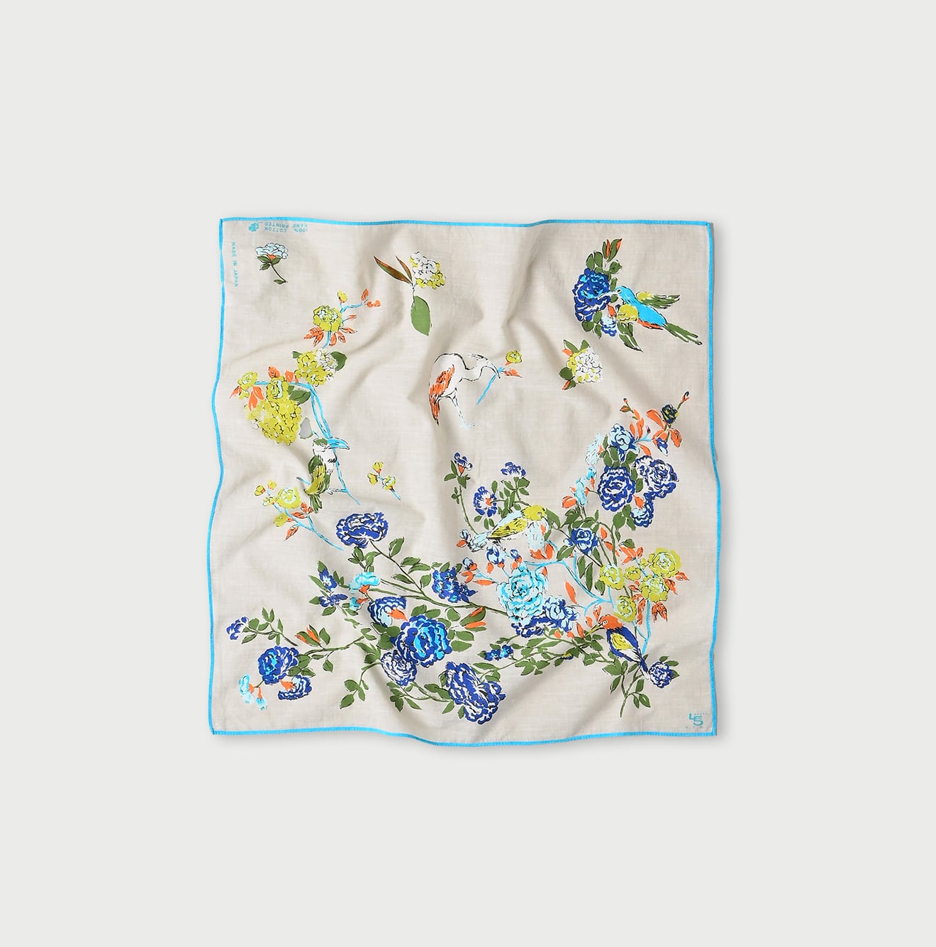 45R Khadi Bird Garden Bandana