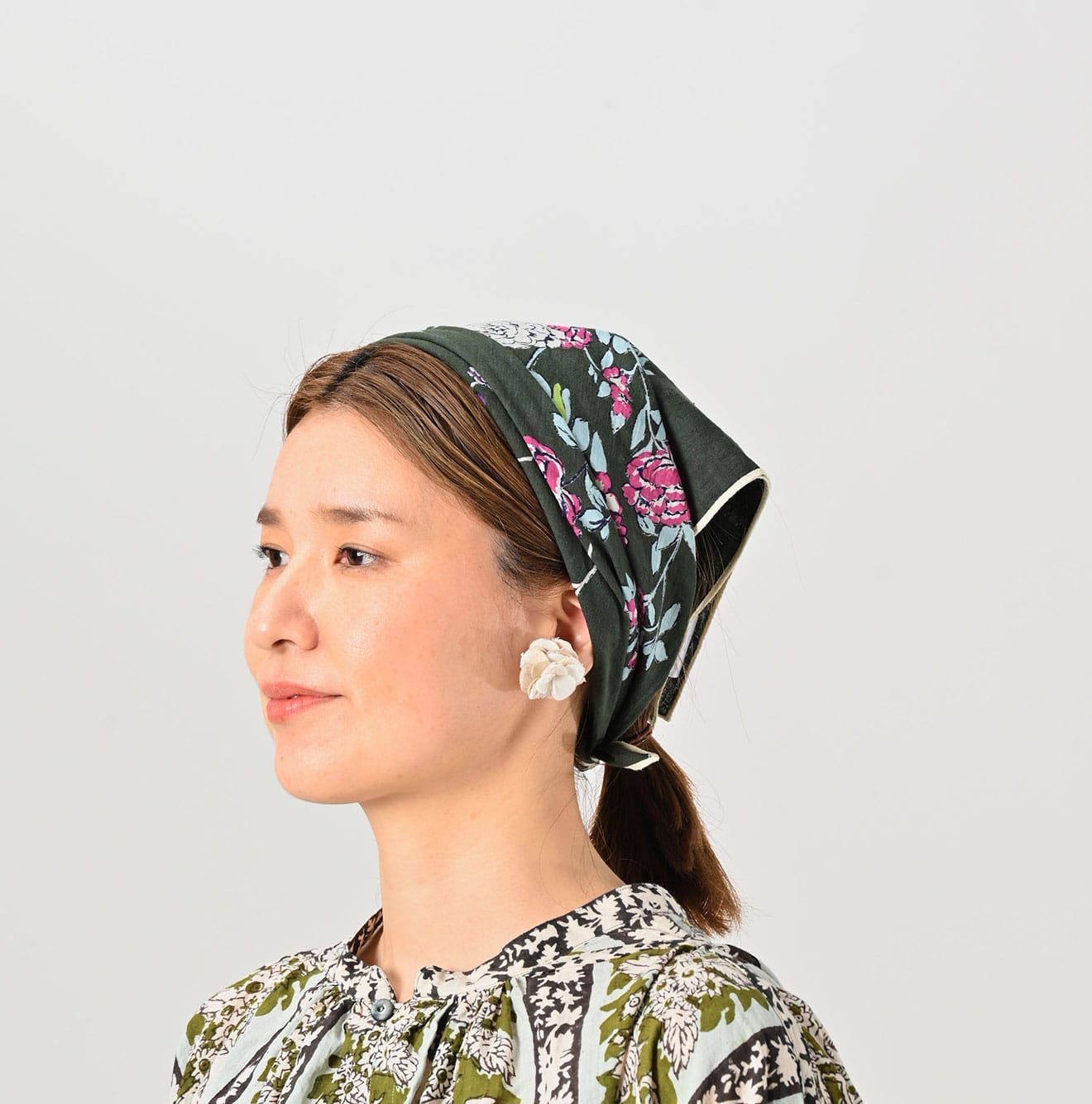 45R Khadi Bird Garden Bandana