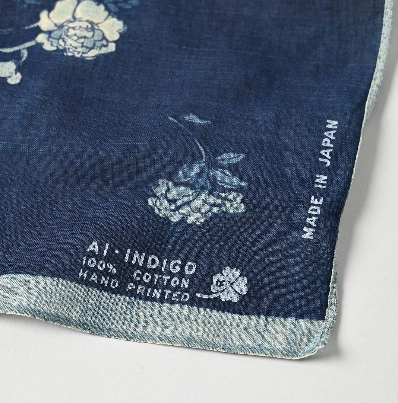 45R Indigo Khadi Bird Garden Bandana