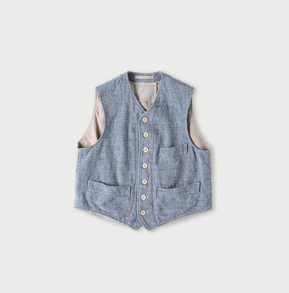 Cotton Linen Tweed 908 Vest