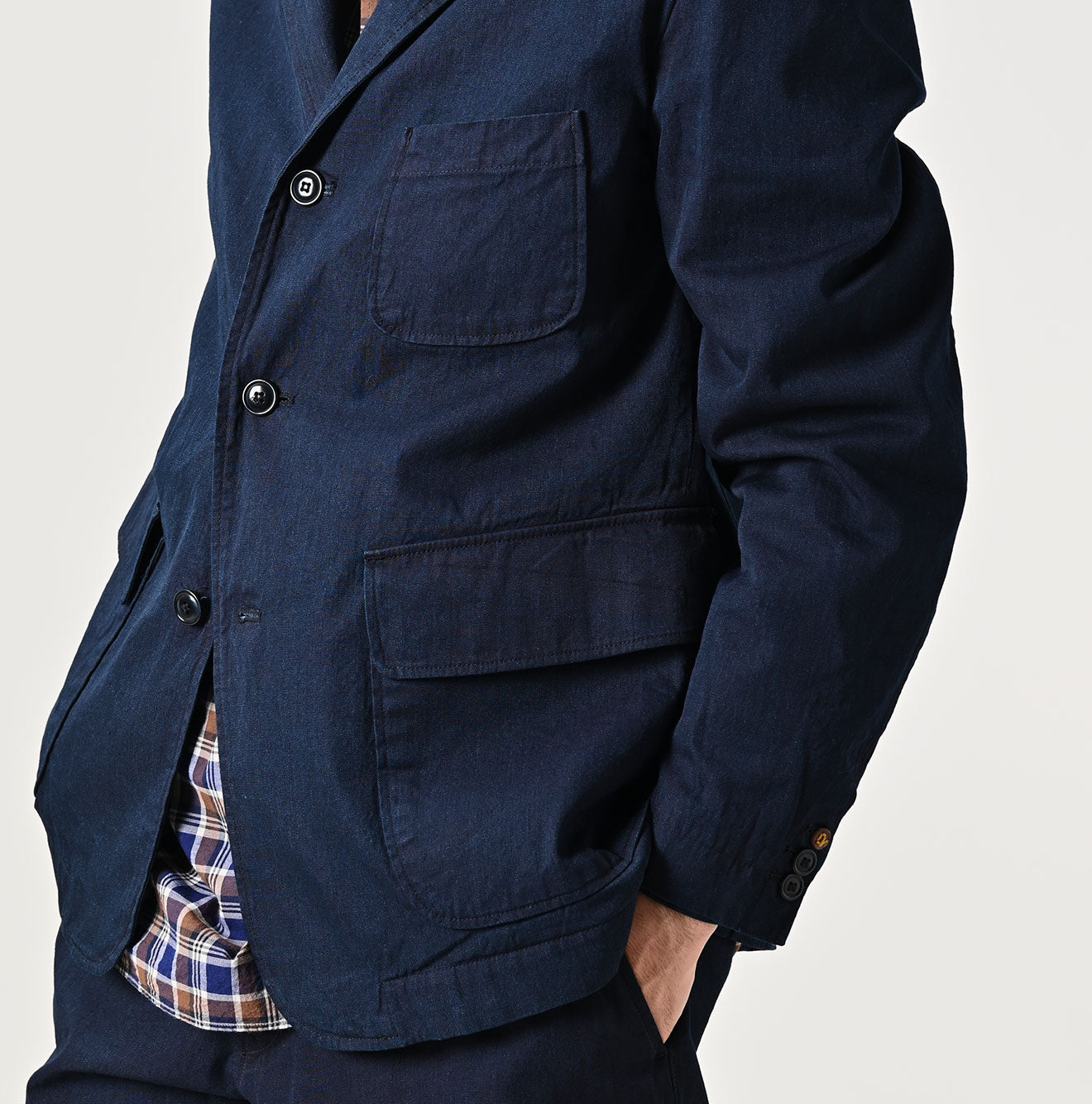 Indigo Light Gabardine 908 Miyuki Jacket - 45R by 45rpm studio