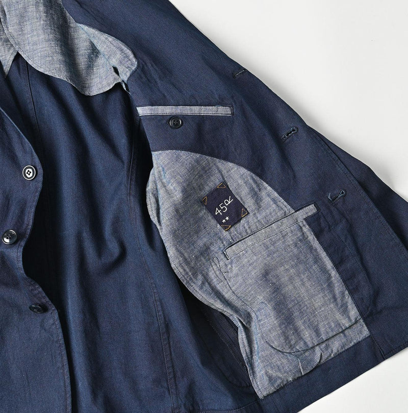 Indigo Light Gabardine 908 Miyuki Jacket - 45R by 45rpm studio - Image 18